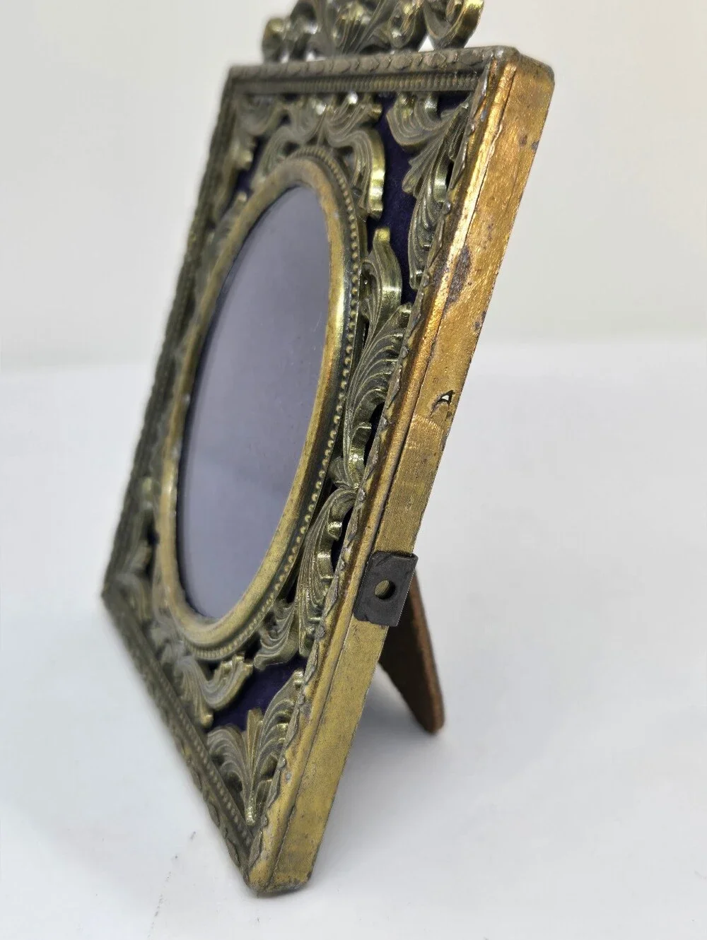 Vtg Italian Ornate Metal Photo Frame